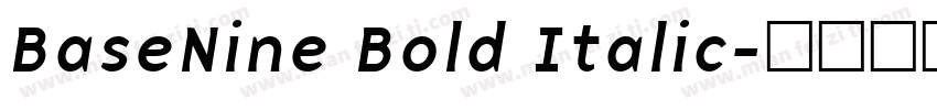 BaseNine Bold Italic字体转换